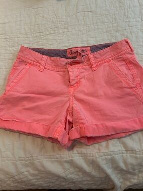 Aeropostale Coral Pink Cotton Jean Shorts junior sz 000